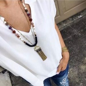 Stella & Dot Genevieve Tassel Necklace